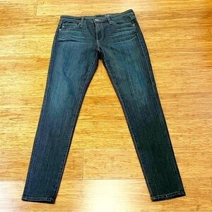 Ag Adriano Goldschmeid The Legging Ankle Super Skinny Dark Wash Jeans. Size 28
